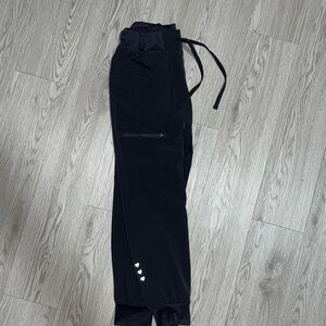 Gray Scrub Pants With Heart Accents